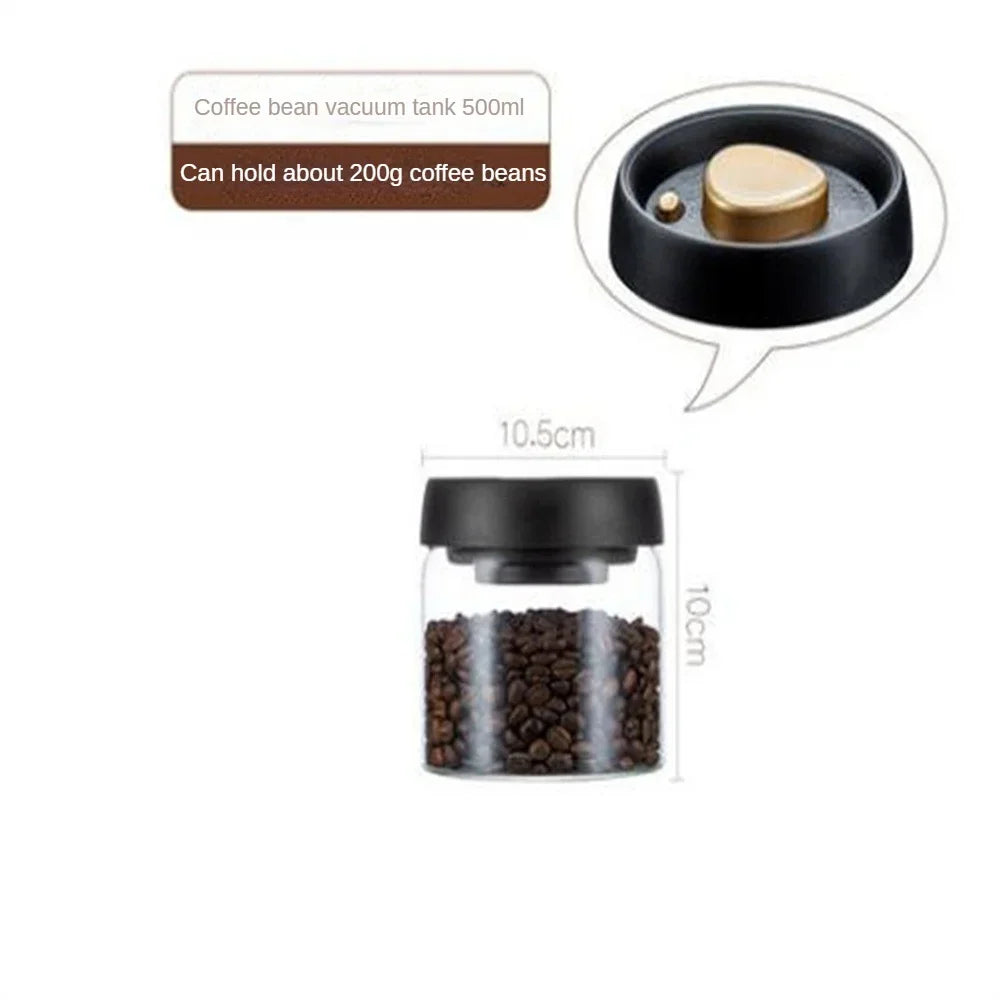 Coffee Beans Vacuum Sealed Tank Transparent
