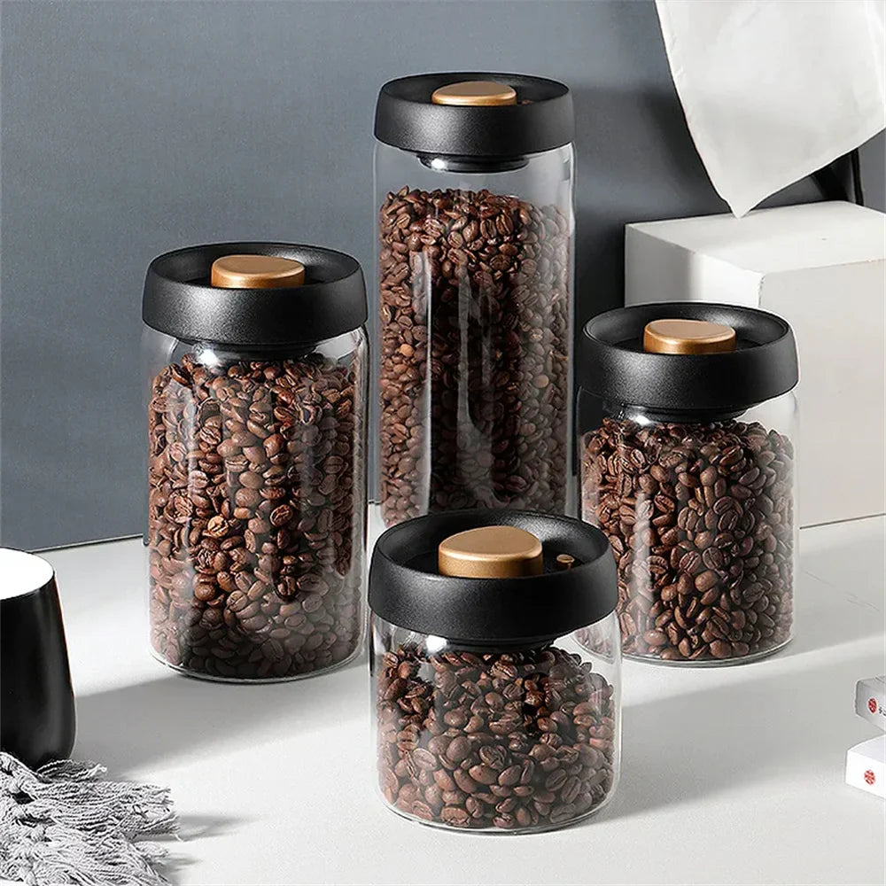 Coffee Beans Vacuum Sealed Tank Transparent