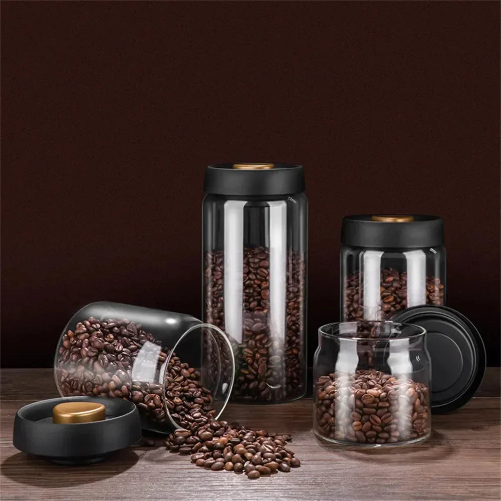 Coffee Beans Vacuum Sealed Tank Transparent