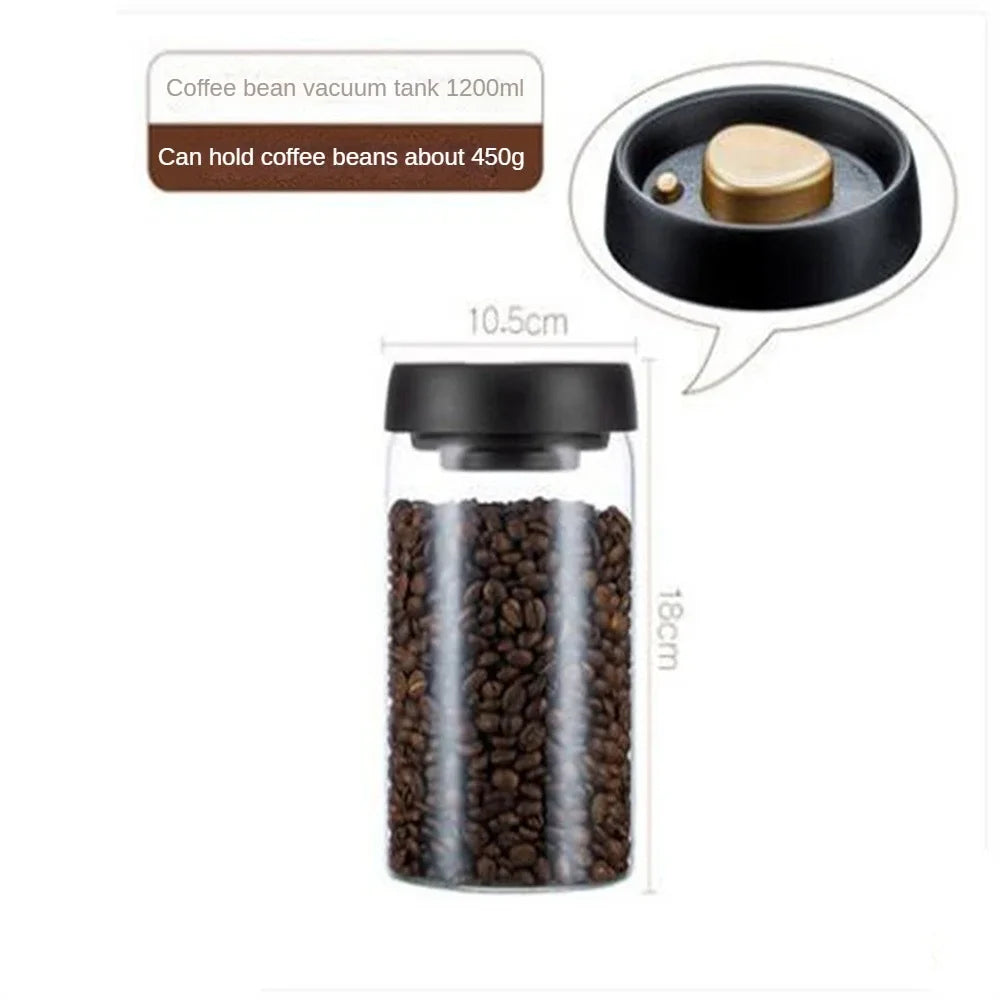 Coffee Beans Vacuum Sealed Tank Transparent